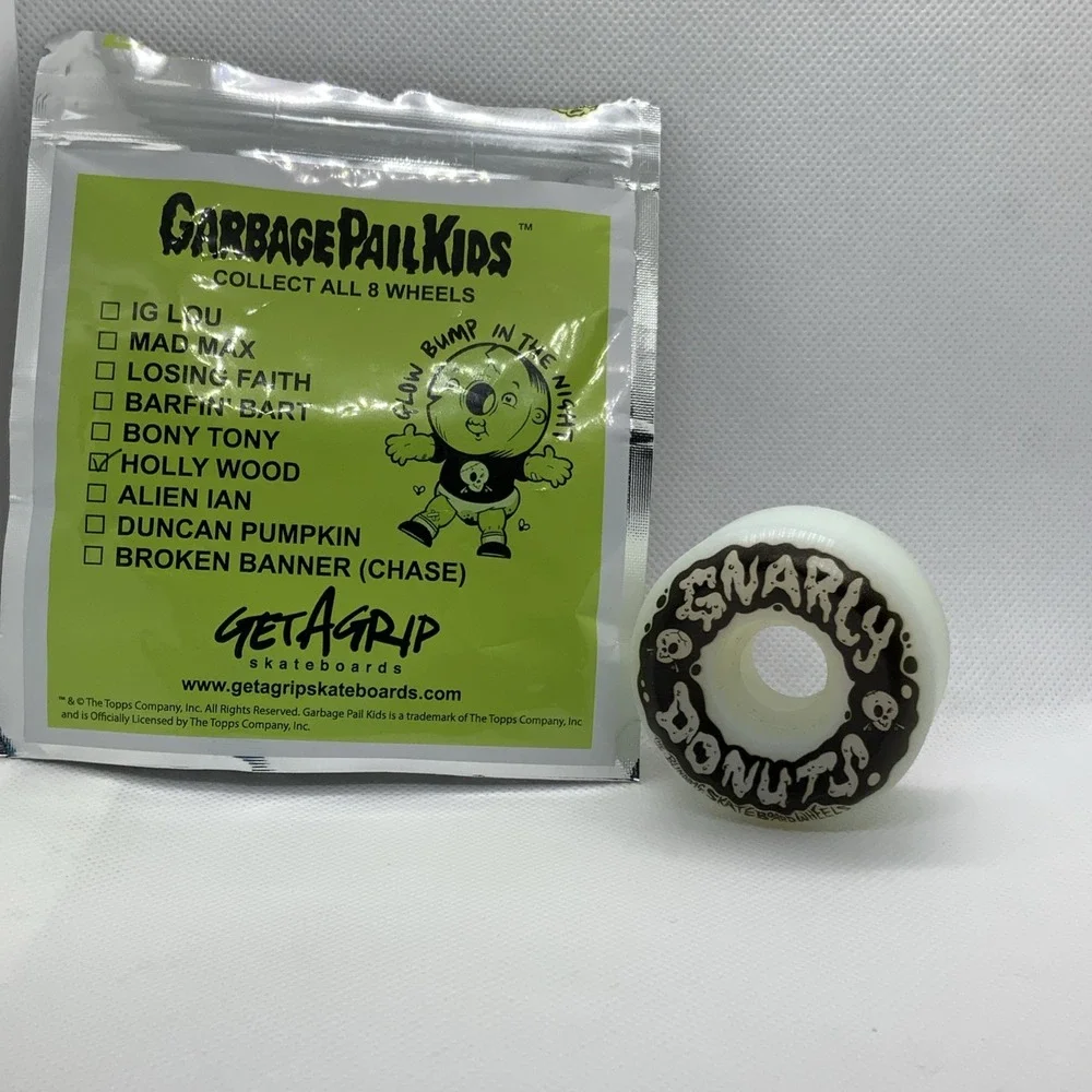 Garbage Pail Kids x Get A Grip Skateboard Wheel Holly wood Series 4 Glow In Dark
